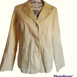 Susan Graver Yellow Blazer Small size